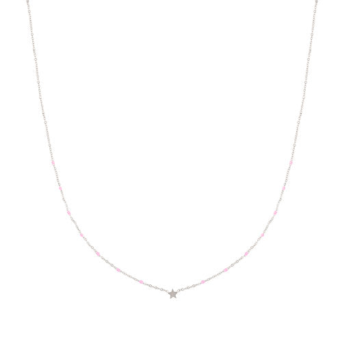 Shine Like A Star necklace silver/baby pink